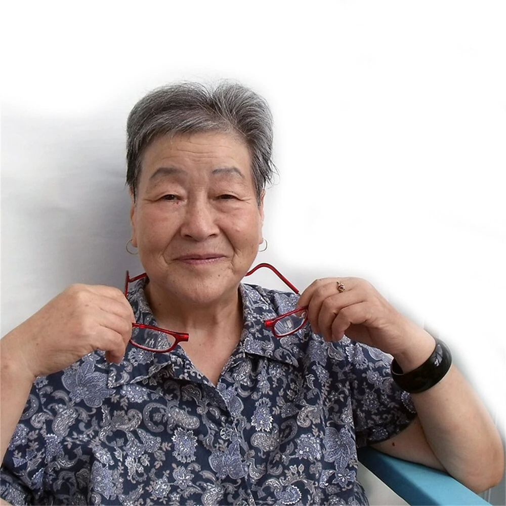 (image for) 2pcs Magnetic Neck Mounted Lightweight Reading Glasses Adjustable Temples Anti-Fall Anti-drop Presbyopic Eyeglasses